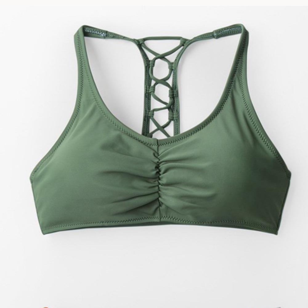 Green racerback bikini top - Picture 2 of 5